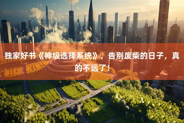 独家好书《神级选择系统》，告别废柴的日子，真的不远了！