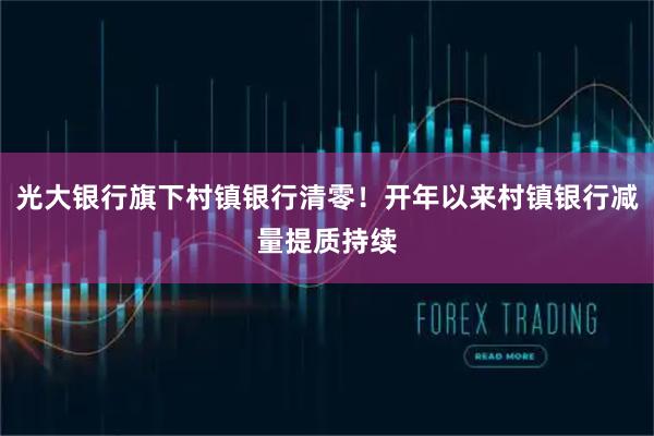 光大银行旗下村镇银行清零！开年以来村镇银行减量提质持续